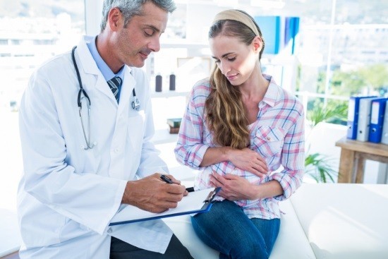 Беременная на консультации у гинеколога